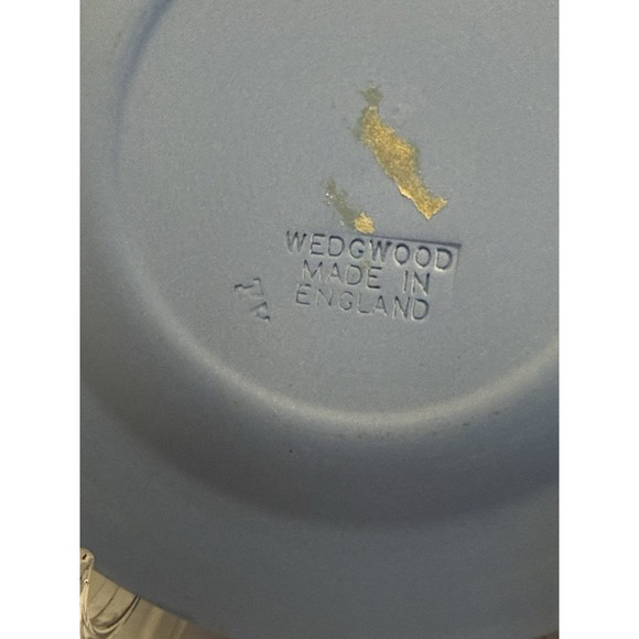 Wedgwood Blue Jasperware Ram Mini Plate Plaque Made in England 4" - Picture 3 of 5